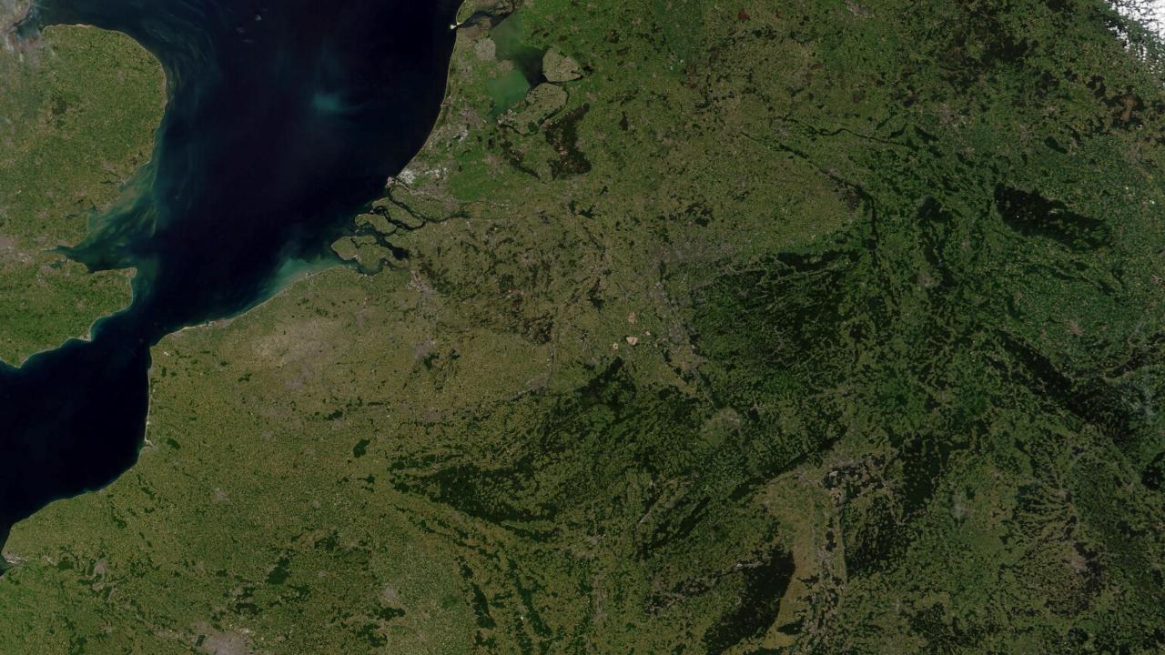 Satellietbeeld Nederland