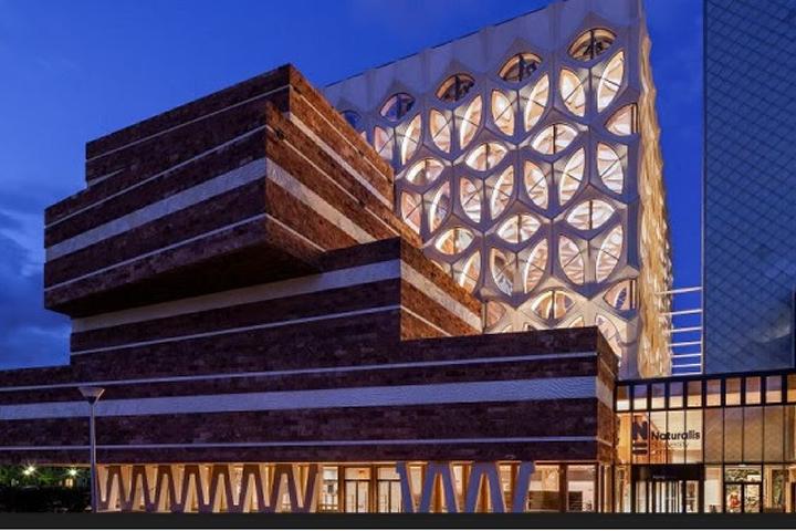 Gebouw naturalis buitenkant donker