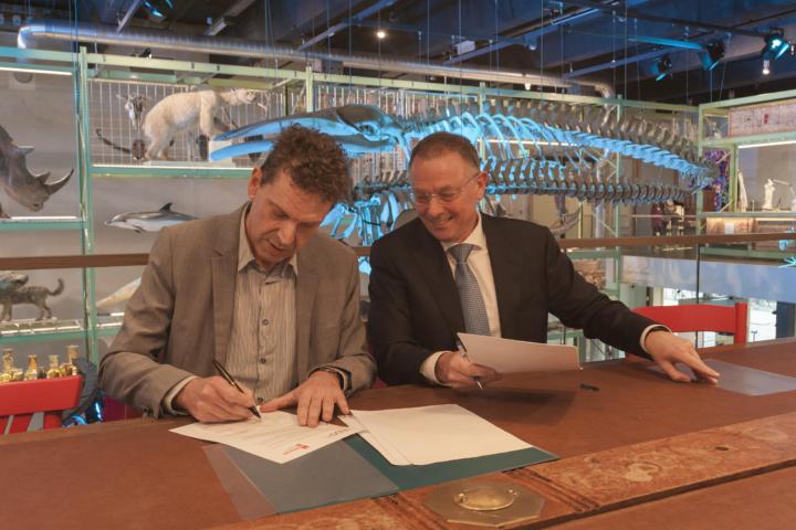 Algemeen directeur Edwin van Huis en JADS directeur Louis Vertegaal